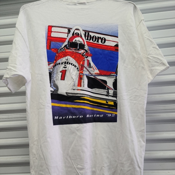 T-shirt Vintage Années 90 Myrtle Beach - Mosaïque Voilier Phare - Taille L, Fruit Of The Loom